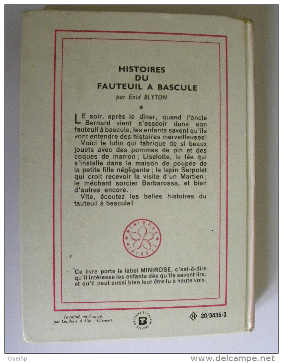 HISTOIRES Du FAUTEUIL à BASCULE  Enid Blyton Illustrations Jeanne Hives - Bibliothèque Rose 351 - Bibliotheque Rose