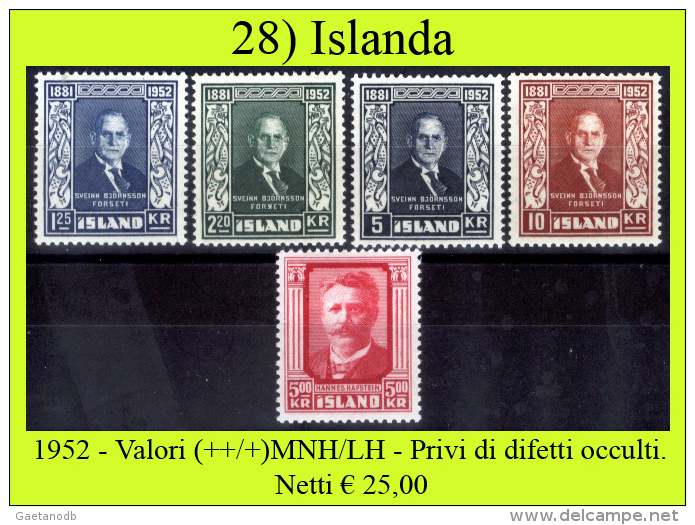 Islanda-028 - Unused Stamps