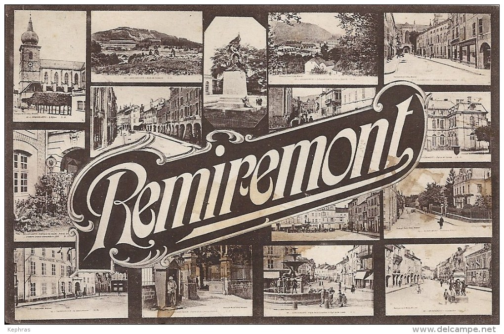 REMIREMONT : CPA Multivues - RARE VARIANTE - Cachet De La Poste 1950 - Other & Unclassified