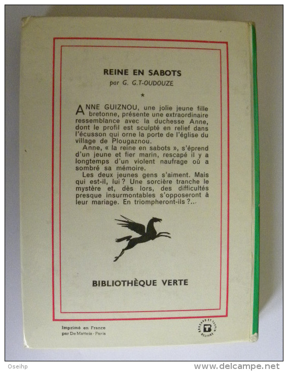 REINE En SABOTS - Georges G. Toudouze - Bibliothèque Verte 82 - Bibliotheque Verte