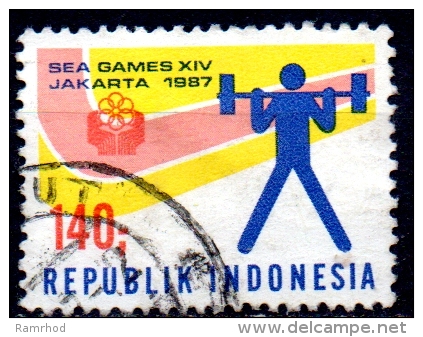 INDONESIA 1987 14th South-East Asia Games, Djakarta - 140r Weightlifting  FU - Indonesien