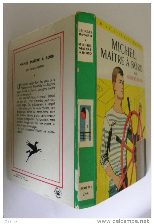 MICHEL Maitre à Bord Georges Bayard  Illustrations Philippe Daure - Bibliothèque Verte 244 - Bibliotheque Verte
