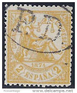 ESPAÑA 1874 - Edifil #143 Marca Francesa Payé Destination - Usados