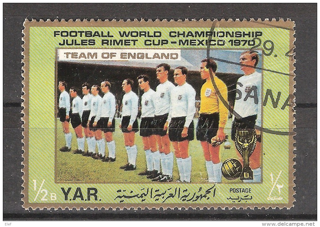 Y.A.R. Team Of  ENGLAND, FOOTBALL / FUTBOL, World Cup 1970 MEXICO Coupe Du Monde / Campeonato Mundial: Obl , TB - 1970 – Mexico