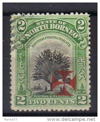 W361 - BORNEO DEL NORD 1916 ,  Yvert N. 151  Annullo A Sbarre - Bornéo Du Nord (...-1963)