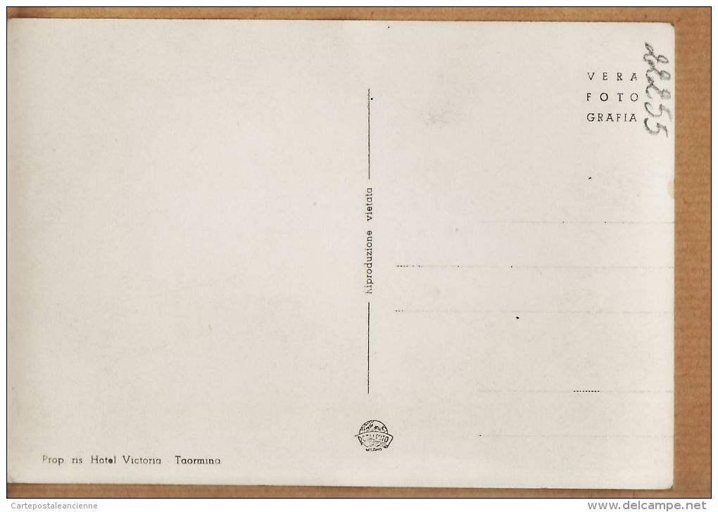 A6228-  Sicilia TAORMINA Hotel VICTORIA 1930s Vera Fotografia 1950s - Messina
