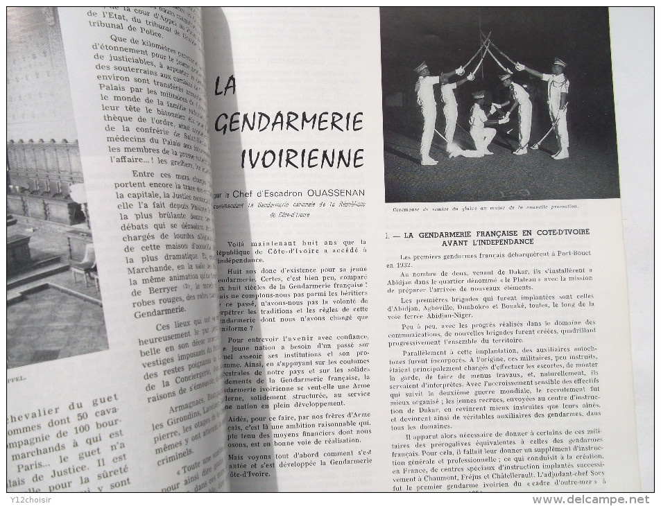 REVUE GENDARMERIE NATIONALE 1970 . AVIONS SUPERSONIQUES IMAGERIE POPULAIRE PALAIS JUSTICE  COTE D IVOIRE - Polizei