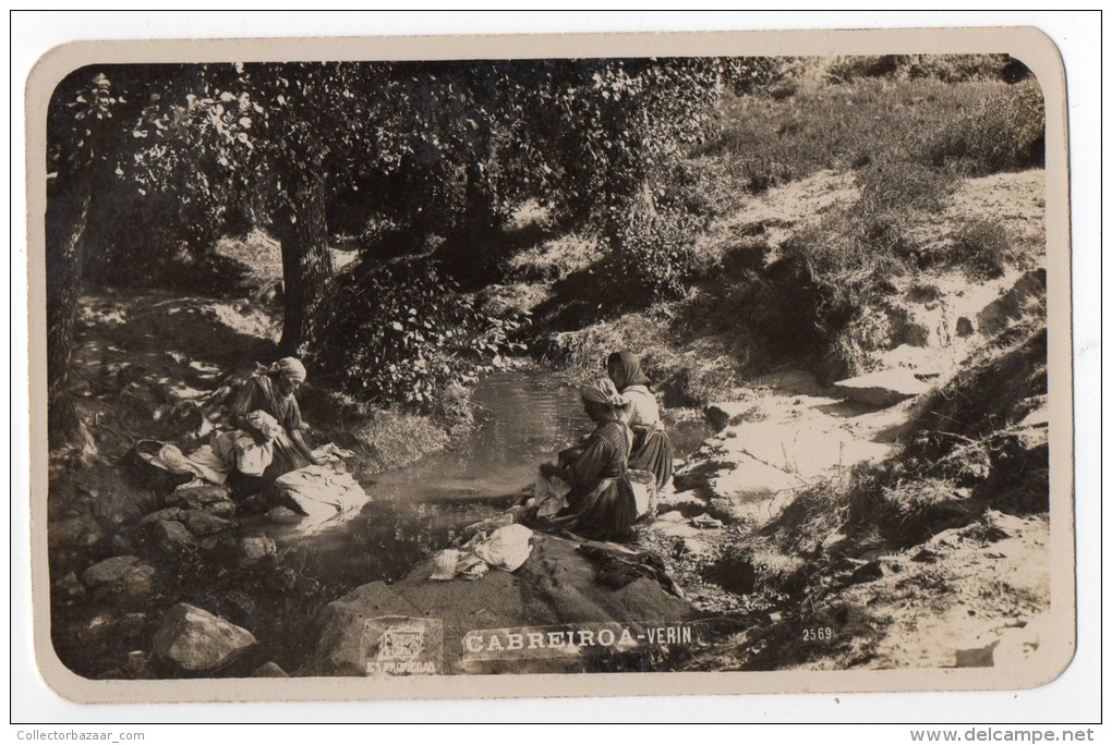 Ca1900 Verin Cabreiroa Orense Foto Unica ! Lavanderas Tarjeta Postal Vintage Original Postcard Cpa Ak (W4_004) - Orense