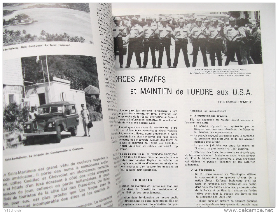 REVUE GENDARMERIE NATIONALE 1977 . SAINT MARTIN BARTHELEMY  ANTILLES U.S.A. EN PLONGEE PLOGEUR  GRANVILLE SABRE CHAPEAUX