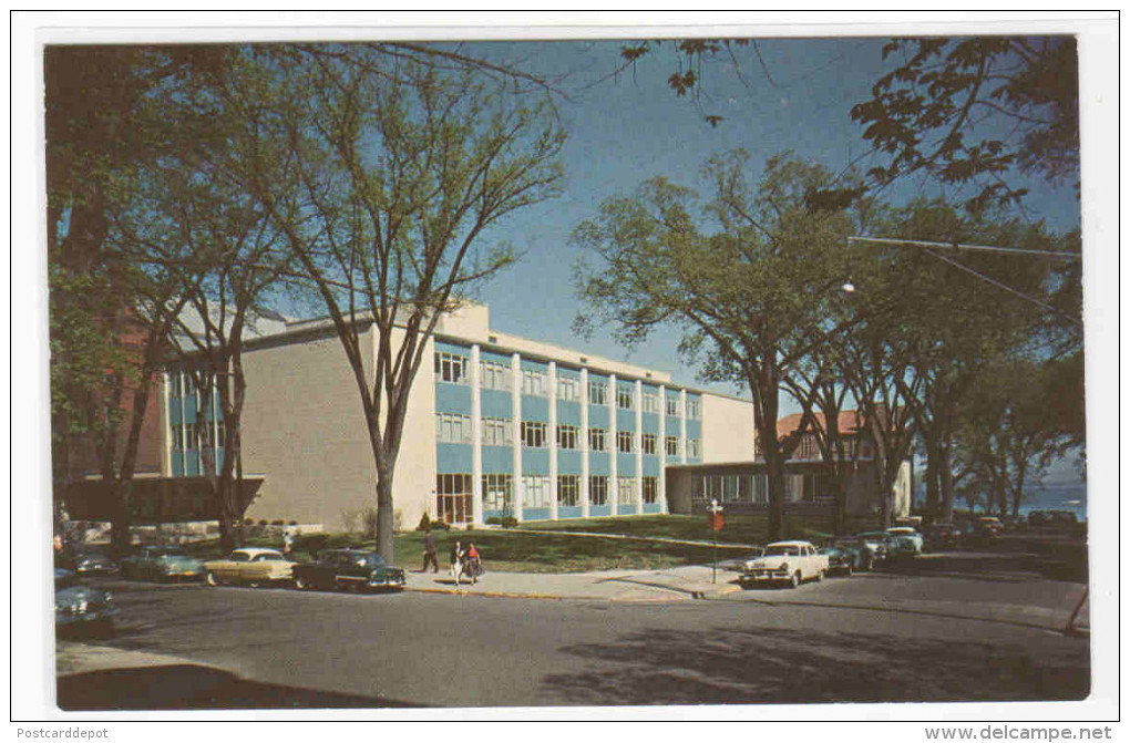 Adult Education Wisconsin Center Cars University Madison WI 1950s Postcard - Madison