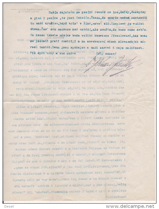 Czech Sokol Americky American Falcon Gymnastic 2 censored letter by Rudis-Jicinski 1916 to Bern
