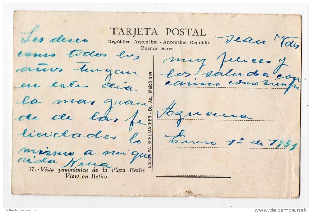 Ca1900 Argentina Buenos Aires Rara Edicion  Cartolina Postale Vintage Original Postcard Cpa Ak (W4_028) - Argentina
