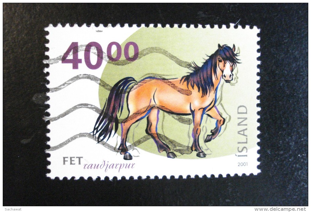 Islande - Année 2001 - Cheval Islandais "Fet" - Y.T. 915A - Oblitéré - Used - Gestempeld. - Usados