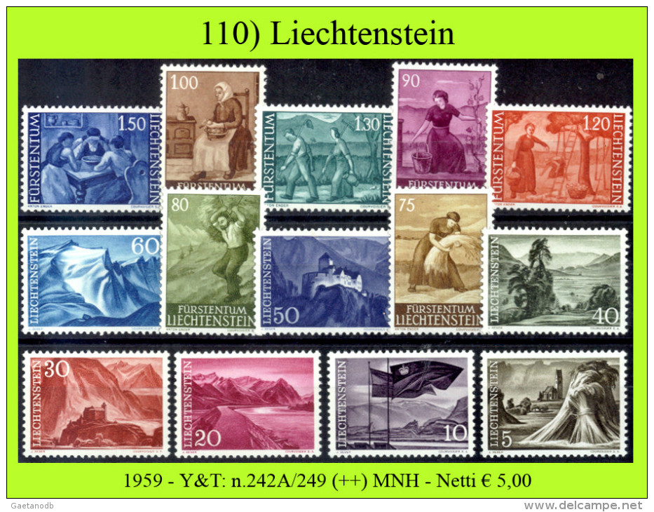Liechtenstein-110 - Emissione 1959 (++) MNH - Senza Difetti Occulti. - Neufs
