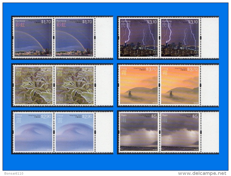 HK 2014-0013, Weather Phenomena, Pair Set (6V) MNH - Unused Stamps