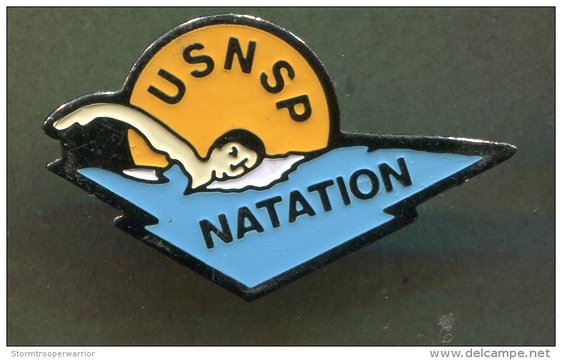 Pin´s - USNSP Natation - Union Sportive De Nemours Et De St Pierre - Seine Et Marne - Swimming