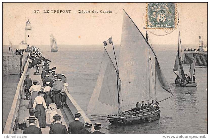 Le Tréport   76     Départ Des Canots - Le Treport