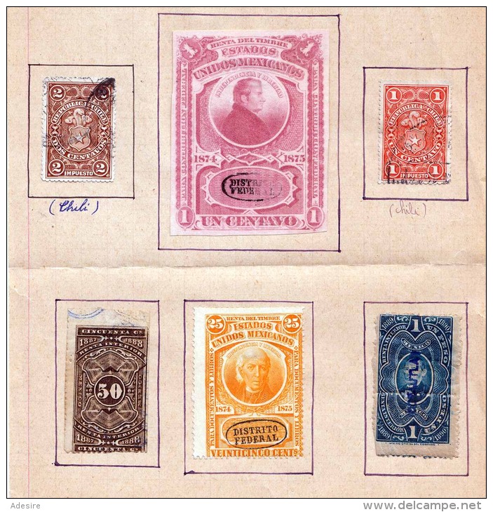 MEXICO 1875 - 6 Seltene Marken Siehe Scan - Messico