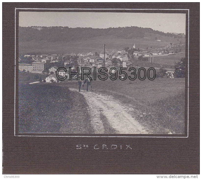 PHOTO ANCIENNE COLLEE SUR CARTON - SAINTE CROIX - VAUD - SUISSE - Places