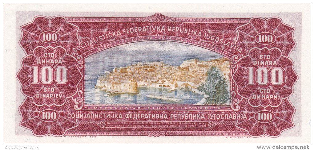 100 Dinara 1963 UNC !!! - Joegoslavië