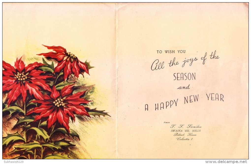 VERY OLD & VINTAGE GREETINGS CARD - SEASONS GREETINGS - Other & Unclassified