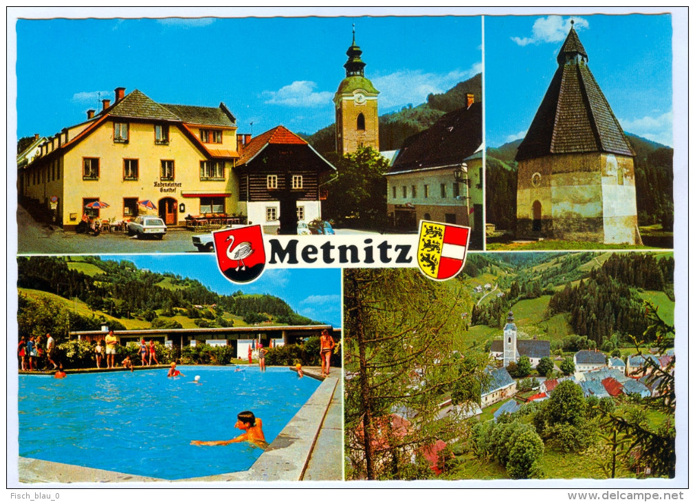 AK Kärnten 9363 Metnitz Schwimmbad Freibad Österreich Ansichtskarte Carinthia - St. Veit An Der Glan