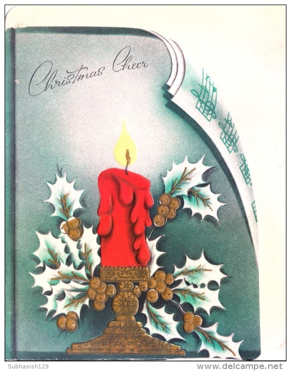 VERY OLD & VINTAGE GREETINGS CARD - CHRISTMAS  GREETINGS - PRINTED AT U.S.A. - Other & Unclassified