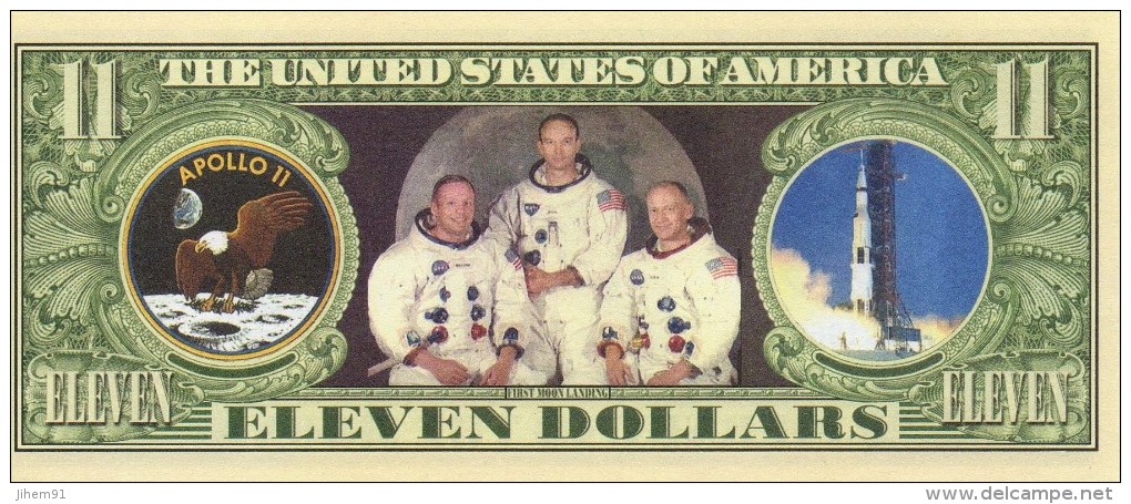 Billet De $11 Dollars émis En 2002  - Apollo 11 - Premier Pas Sur La Lune (§) - Collections