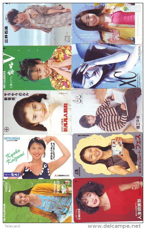 LOT 10 Telecartes Differentes Japon * FEMME Femmes (472) SEXY GIRL Girls Phonecards Japan * TELEFONKARTEN FRAUEN FRAU - Lots - Collections