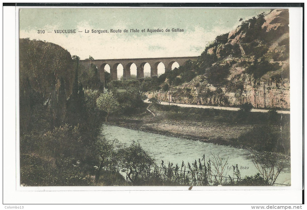 84 FONTAINE DE VAUCLUSE LA SORGUES ROUTE DE L'ISLE ET AQUEDUC DE GALLAS - Autres & Non Classés