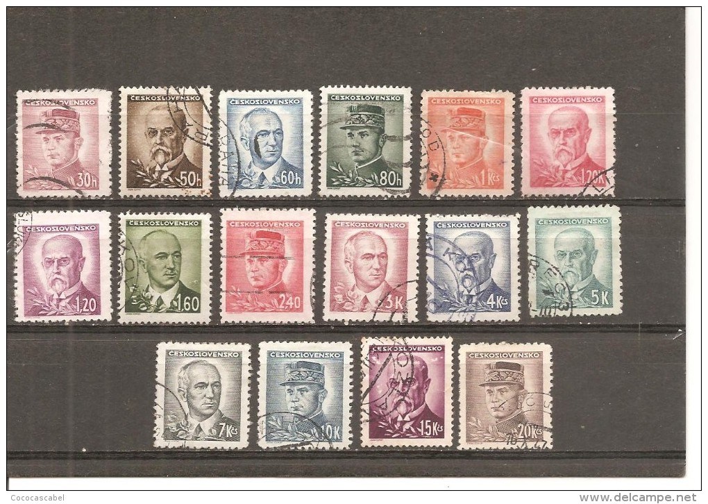 Checoslovaquia - Czechoslovakia Nº Yvert  403-17 (usado) (o) (falta Un Diente En 417) - Used Stamps