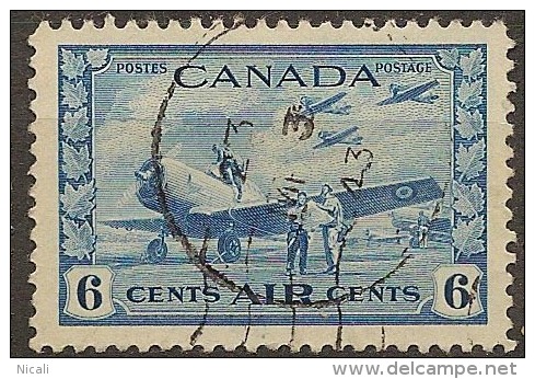 CANADA 1942 6c Air SG 399 U #BM32 - Poste Aérienne