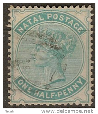 NATAL 1880 1/2d Blue-green QV SG 96 U #BT94 - Natal (1857-1909)