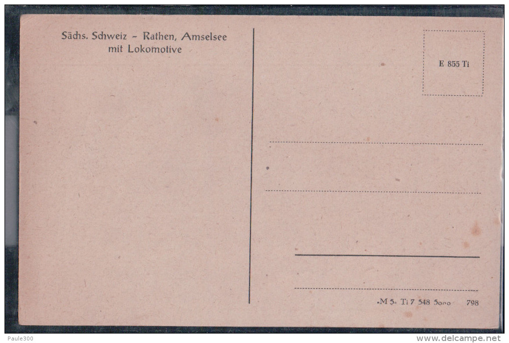 Rathen - Amselsee Mit Lokomotive - Sächsische Schweiz - Rathen