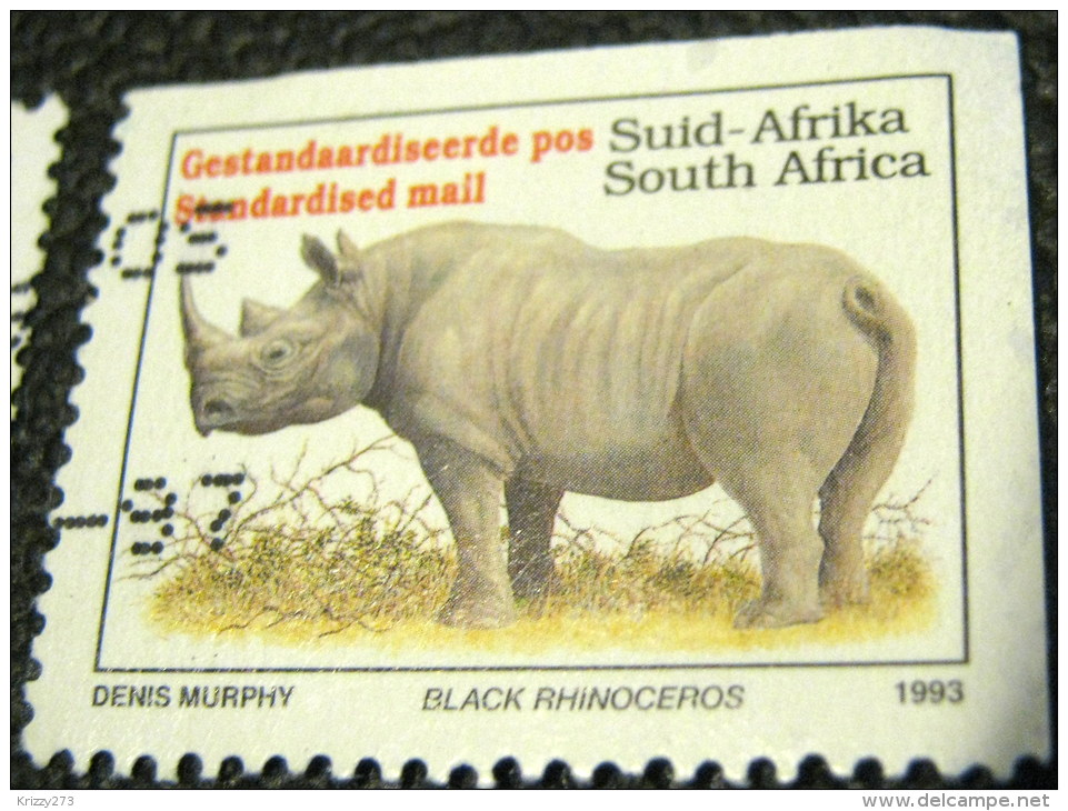 South Africa 1993 Endangered Animals Diceros Bicornis 45c - Used - Used Stamps