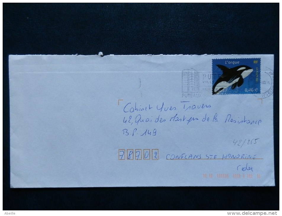 42/255  LETTRE    FRANCE - Baleines