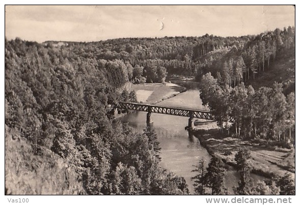 CPA MTTWEIDA- RIVER, BRIDGE, PANORAMA - Mittweida