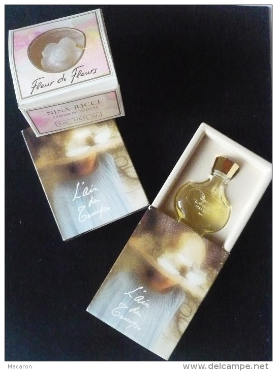 3 Miniatures Nina Ricci : FLEUR De FLEURS Et AIR Du TEMPS.Dans Leurs Boîtes IMPECCABLES - Miniaturas Mujer (en Caja)