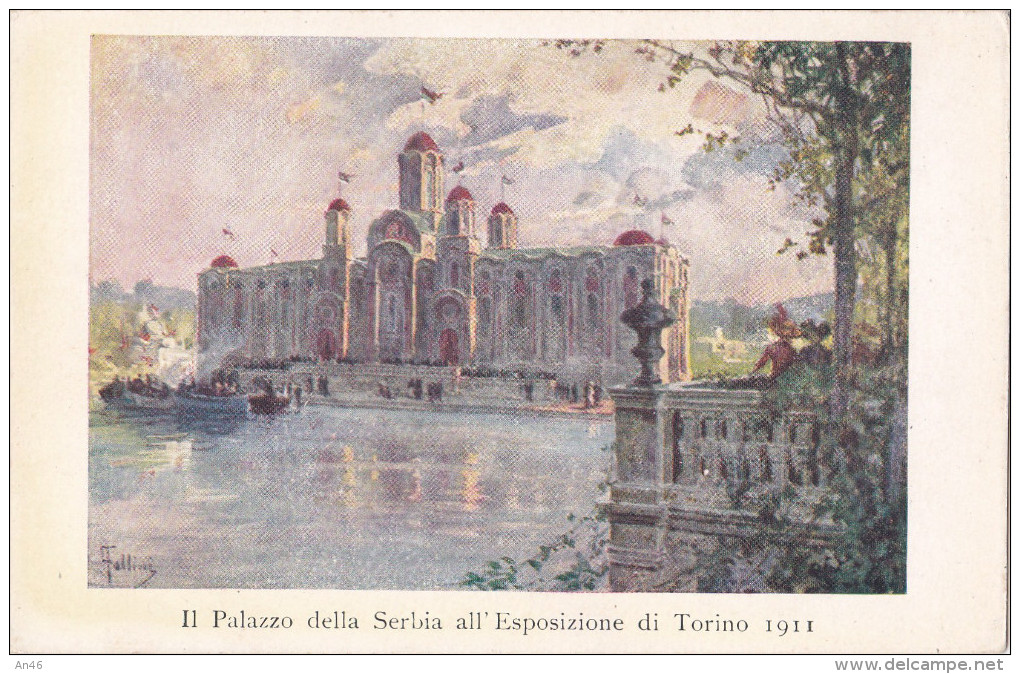 ESPOSIZIONE DI TORINO 1911 - IL PALAZZO DELLA SERBIA AUTENTICA 100% - Expositions