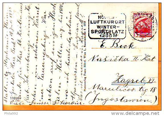 Austria 1935 Y Traveled Postcard Mallnitz High Tauern National Park - Spittal An Der Drau