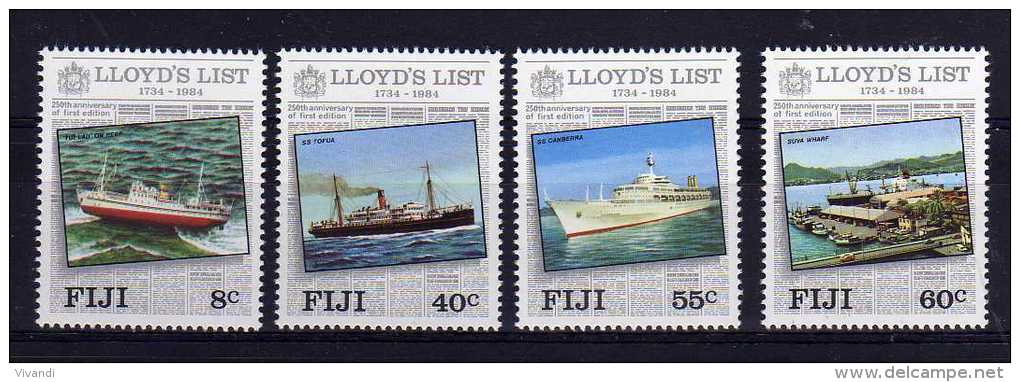 Fiji - 1984 - 250th Anniversary Of "Lloyd's List" - MNH - Fidji (1970-...)