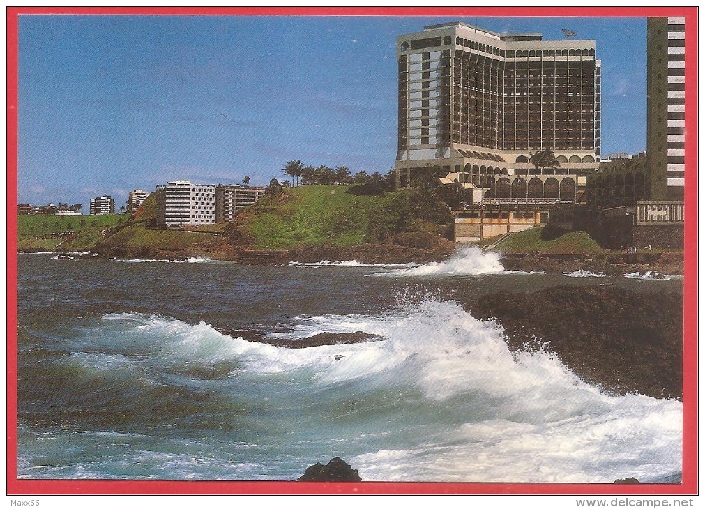 CARTOLINA NV BRASILE - SALVADOR - Ondina Beach - Spiaggia - Othon Palace Hotel - 10 X 15 - Salvador De Bahia