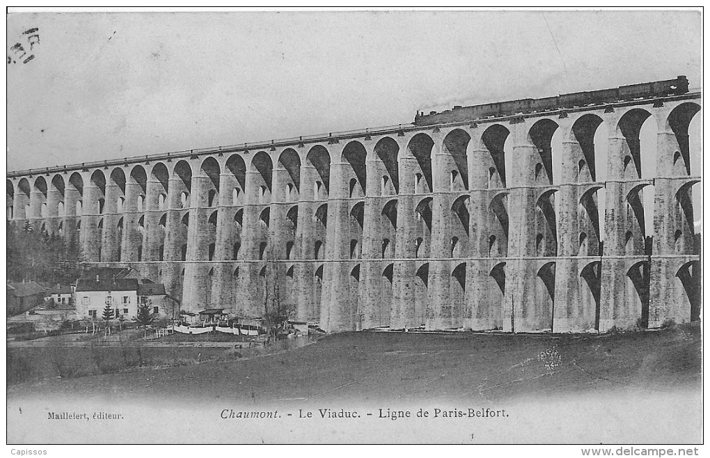 Chaumont Le Viaduc Ligne De Paris-Belfort Très Bon Etat - Chaumont