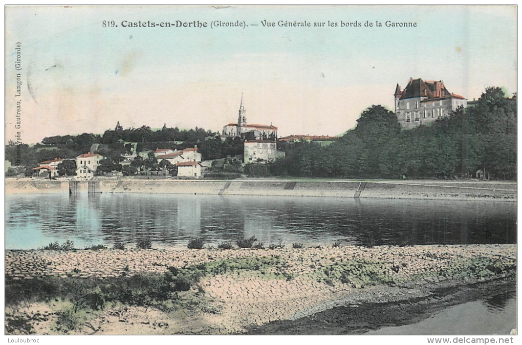 CASTETS EN DORTHE  VUE GENERALE SUR LES BORDS DE LA GARONNE - Autres & Non Classés