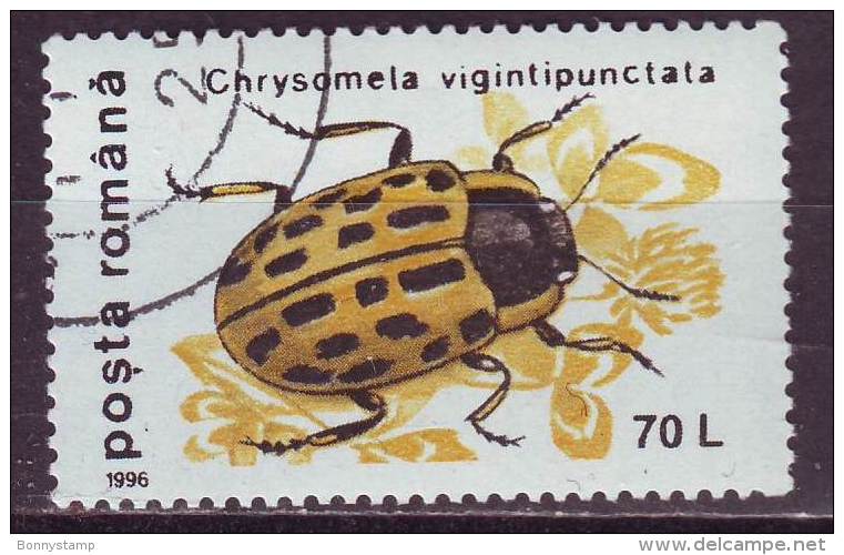 Romania, 1996 - 70L Insects - Usato° Nr.4082 - Gebruikt