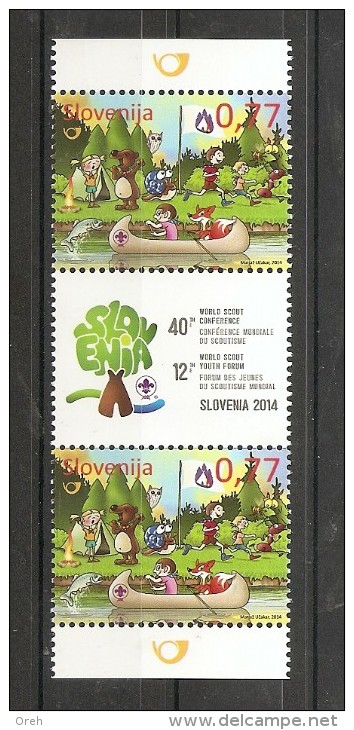 SLOVENIA ,SLOWENIEN 2014,SCOUTS,PFADFINDERS, MNH - Lettres & Documents