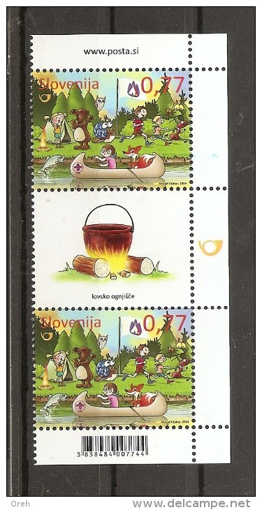 SLOVENIA ,SLOWENIEN 2014,SCOUTS,PFADFINDERS, MNH - Lettres & Documents