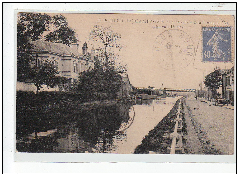 BOURBOURG-CAMPAGNE - Le Canal De Bourbourg à L'Aa - Château Duriez - Très Bon état - Other & Unclassified