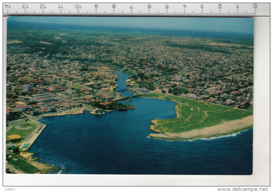 Airplane View Of Almendares River Which Divides Havana From Mariano With Bridge In Foreground - Cuba