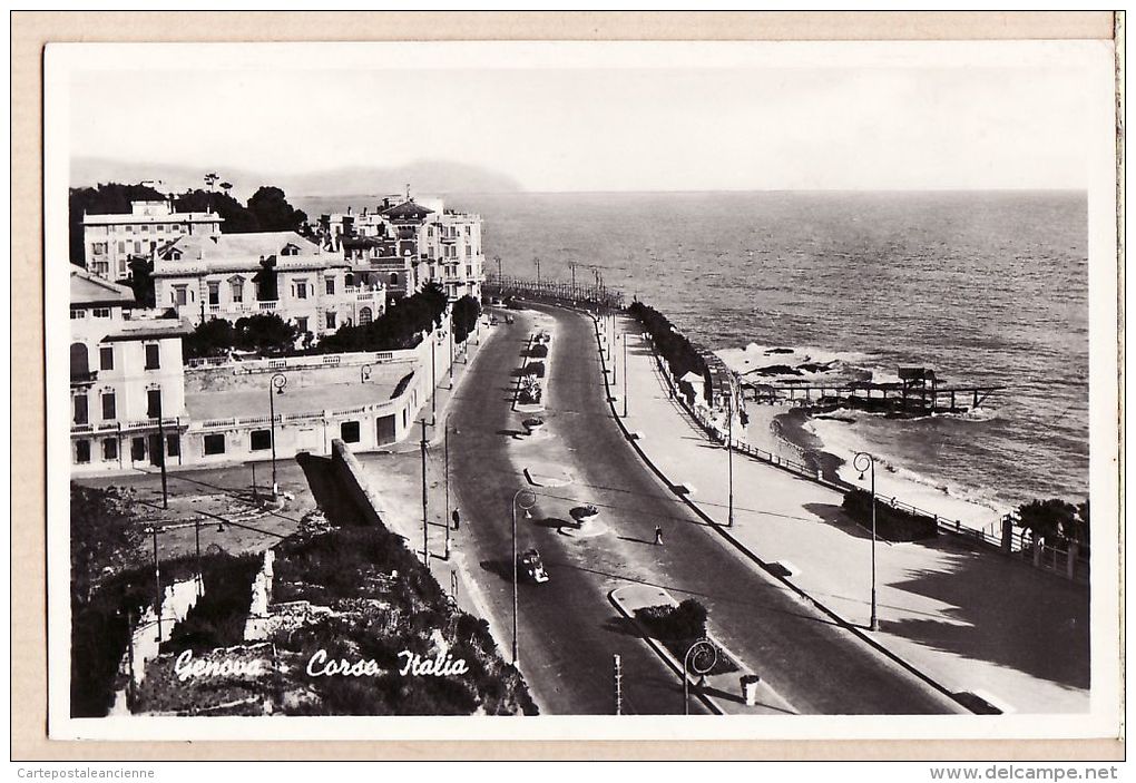 A6264- Liguria GENOVA Corso ITALIA Carta Foto Vera Fotografia  1940s N°2 Escl.F.Via S. LUCA Italie - Genova (Genoa)